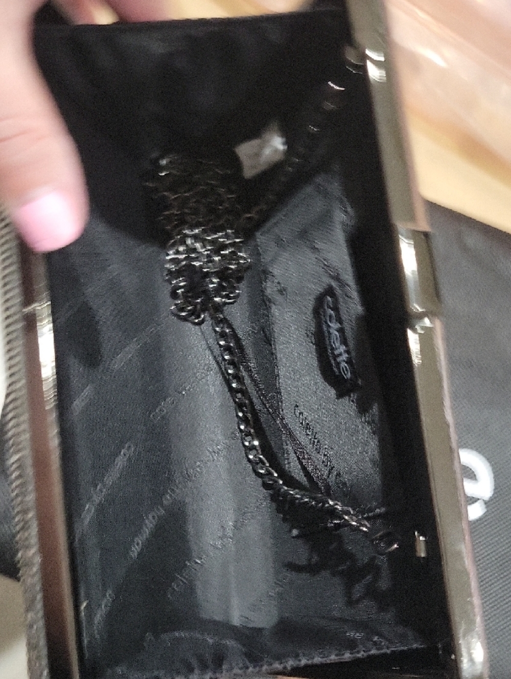Collete Hayman Sparkle Gunmetal Crystal Evening Clutch - Picture 7 of 10